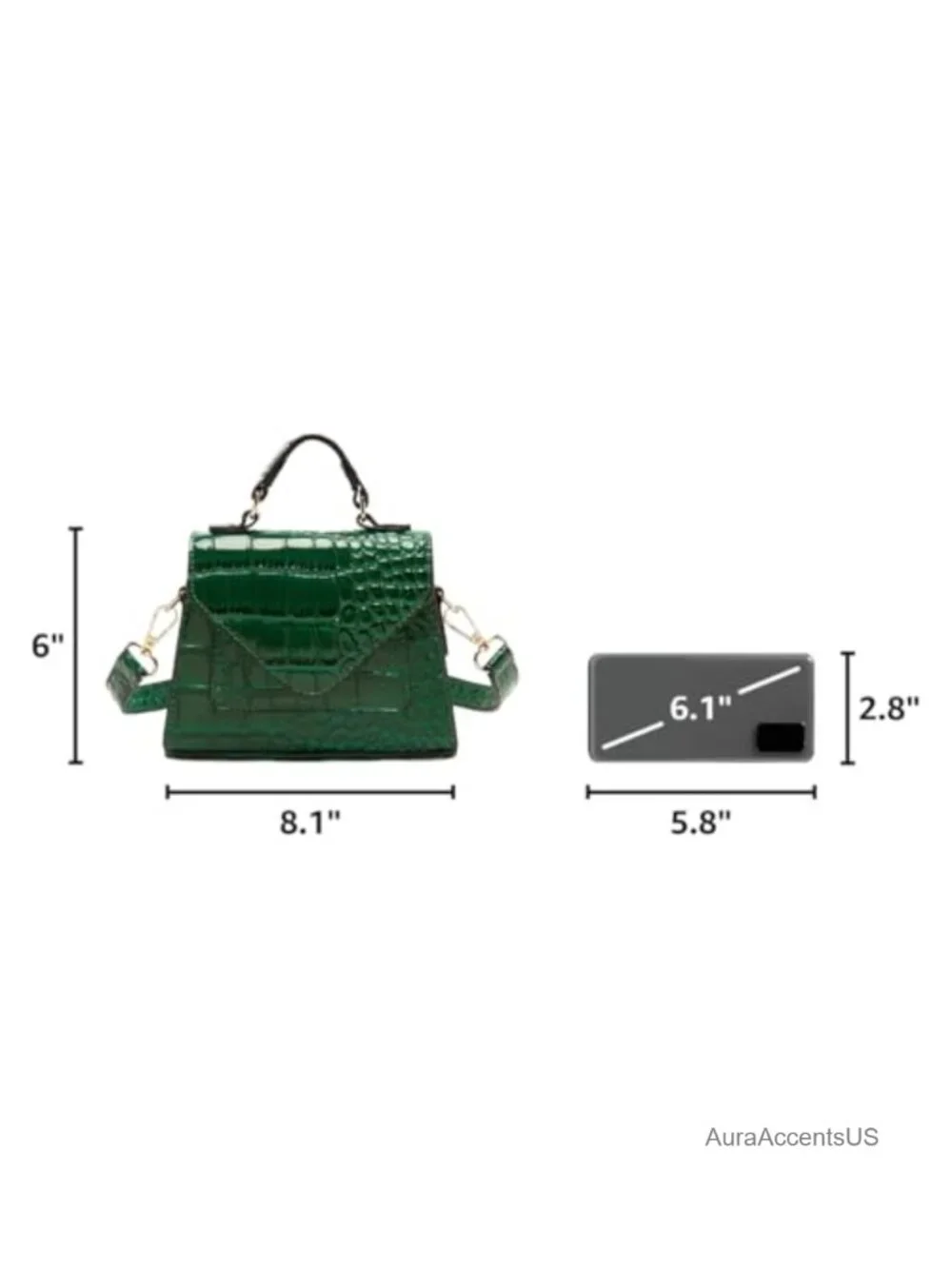 Vegan Leather Mini Crossbody Bag - Cute Small Handbag Trendy